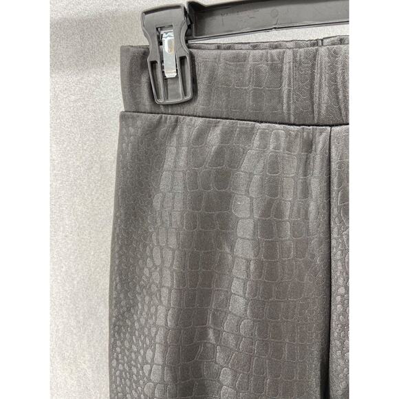 TOPSHOP Leggings Womens Sz 2 Black Faux Snake Stretch High Rise Comfort - Picture 2 of 11